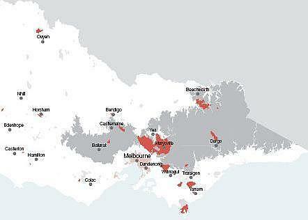 February 2009 bushfire map.